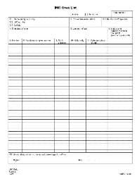 Crew List Form